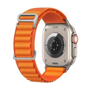 Orange Alpine Loop Compatible With Apple Watch Band 49mm 45mm 44mm 42mm